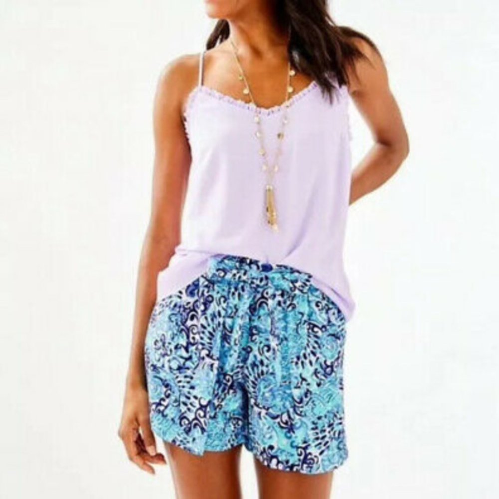 LILLY PULITZER MYLEE TIE FRONT SHORTS SIZE 4 (S21)